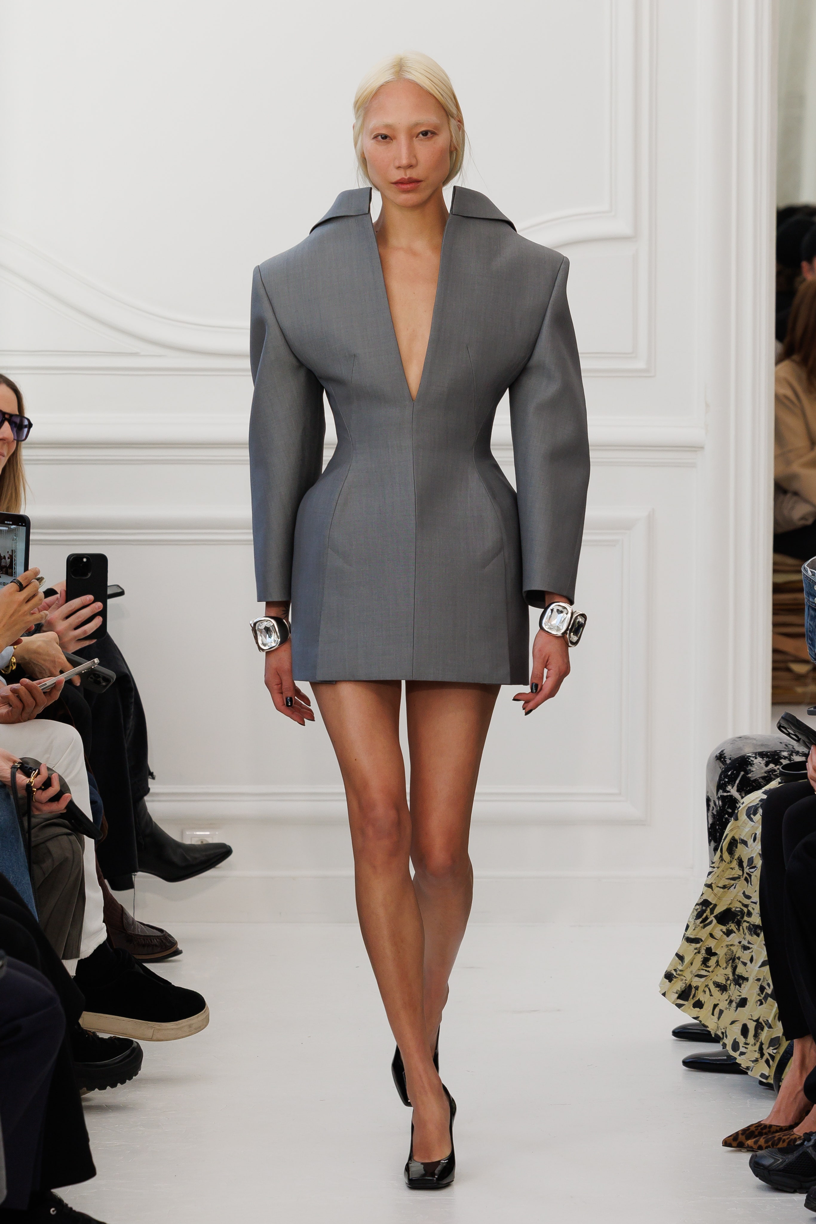 Fashion model on runway